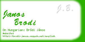 janos brodi business card