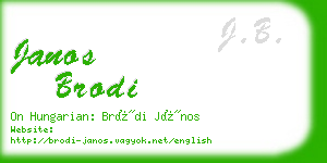 janos brodi business card